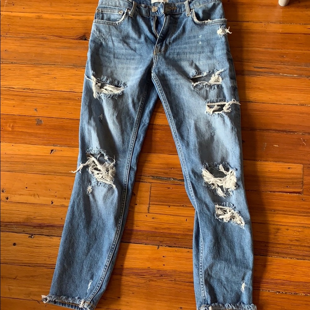 Zara boyfriend straight leg jeans